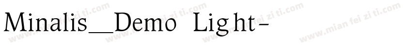 Minalis_Demo Light字体转换
